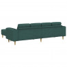 Sofa do salonu 3 pcs Ciemna zieleń Poliester