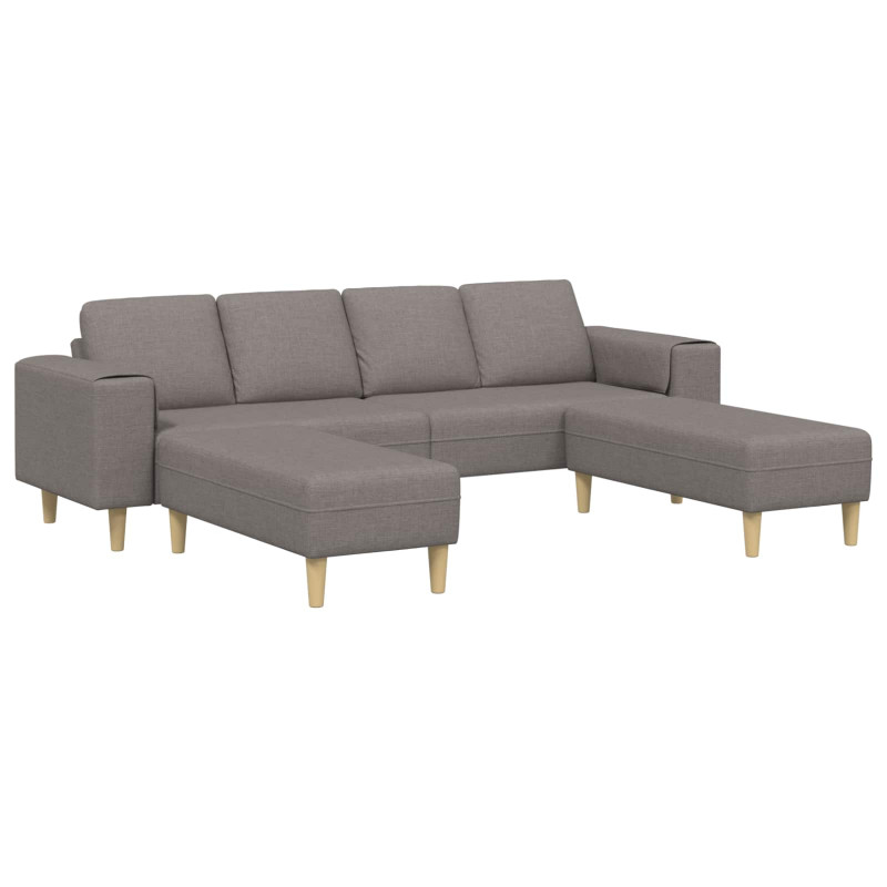 Sofa do salonu 3 pcs Ciemnoszary Poliester