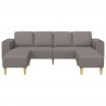 Sofa do salonu 3 pcs Ciemnoszary Poliester