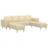Sofa do salonu 3 pcs Kremowy Poliester
