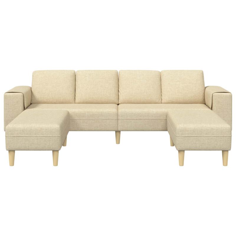 Sofa do salonu 3 pcs Kremowy Poliester