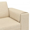 Sofa do salonu 3 pcs Kremowy Poliester