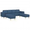 Sofa do salonu 3 pcs Niebieski Poliester