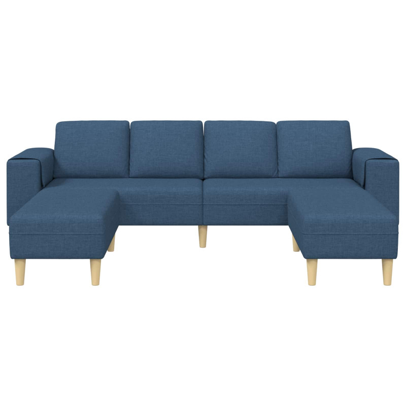 Sofa do salonu 3 pcs Niebieski Poliester