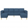 Sofa do salonu 3 pcs Niebieski Poliester