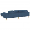 Sofa do salonu 3 pcs Niebieski Poliester