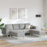 Sofa do salonu 3 pcs Szary chmur Poliester
