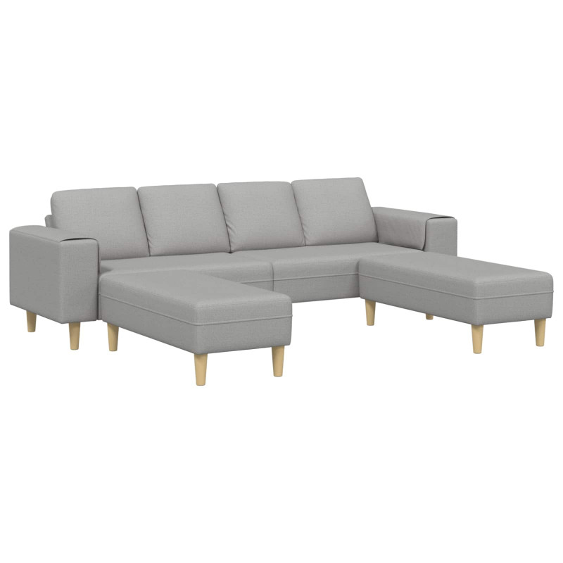 Sofa do salonu 3 pcs Szary chmur Poliester