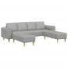 Sofa do salonu 3 pcs Szary chmur Poliester
