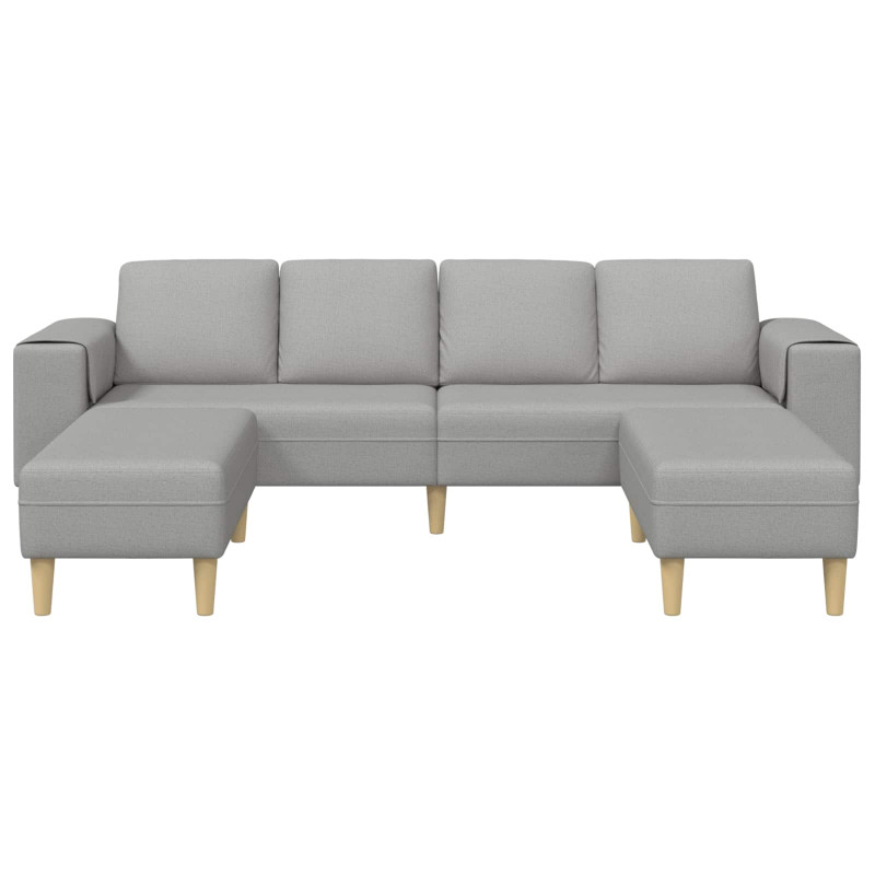 Sofa do salonu 3 pcs Szary chmur Poliester