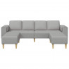 Sofa do salonu 3 pcs Szary chmur Poliester