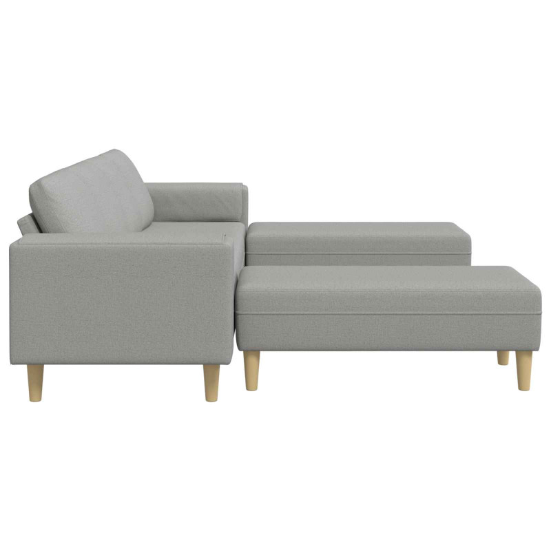 Sofa do salonu 3 pcs Szary chmur Poliester