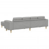 Sofa do salonu 3 pcs Szary chmur Poliester