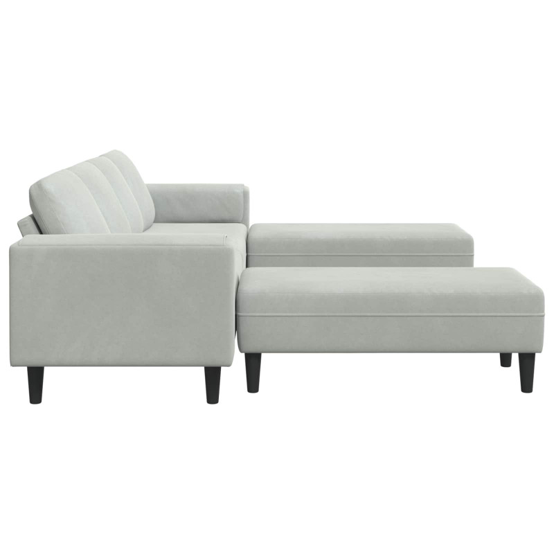 Sofa do salonu 3 pcs Jasnoszary
