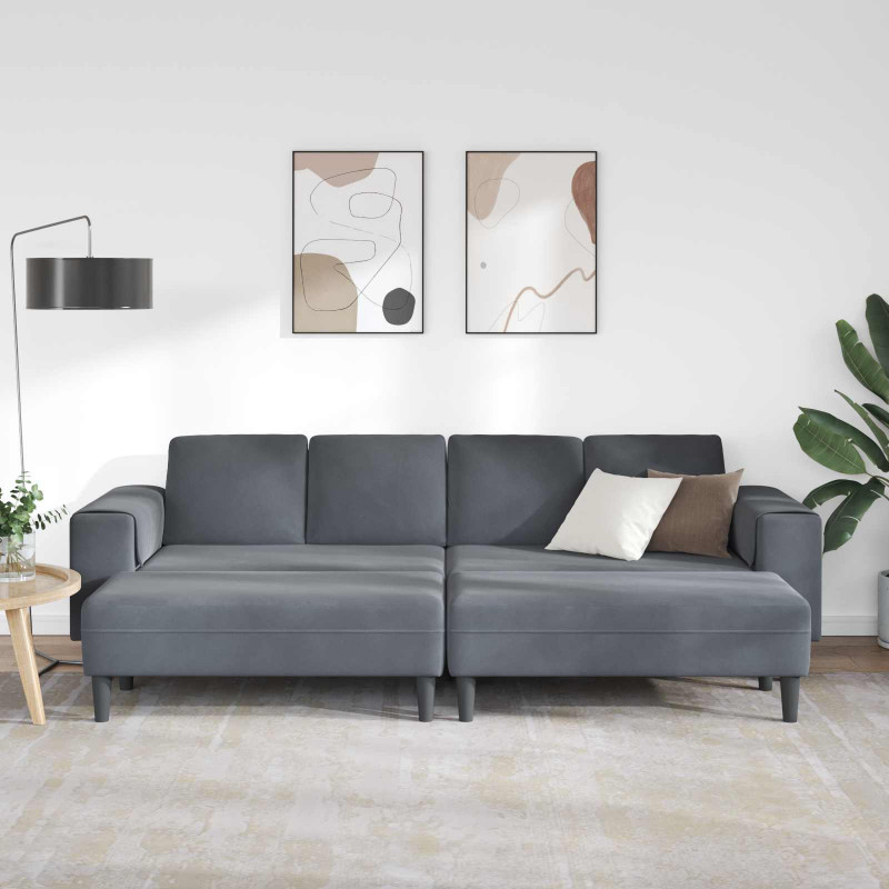 Sofa do salonu 3 pcs Ciemnoszary