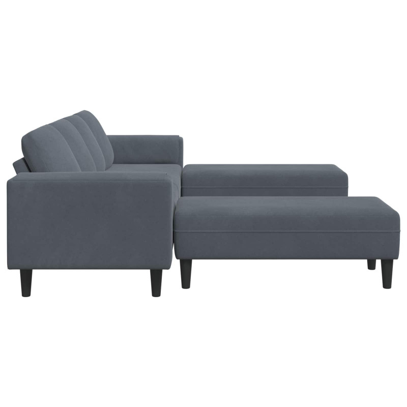 Sofa do salonu 3 pcs Ciemnoszary