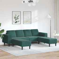 Sofa do salonu 3 pcs Ciemna zieleń