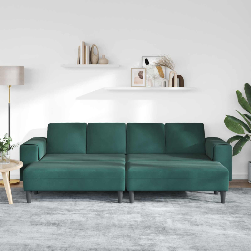 Sofa do salonu 3 pcs Ciemna zieleń