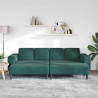 Sofa do salonu 3 pcs Ciemna zieleń