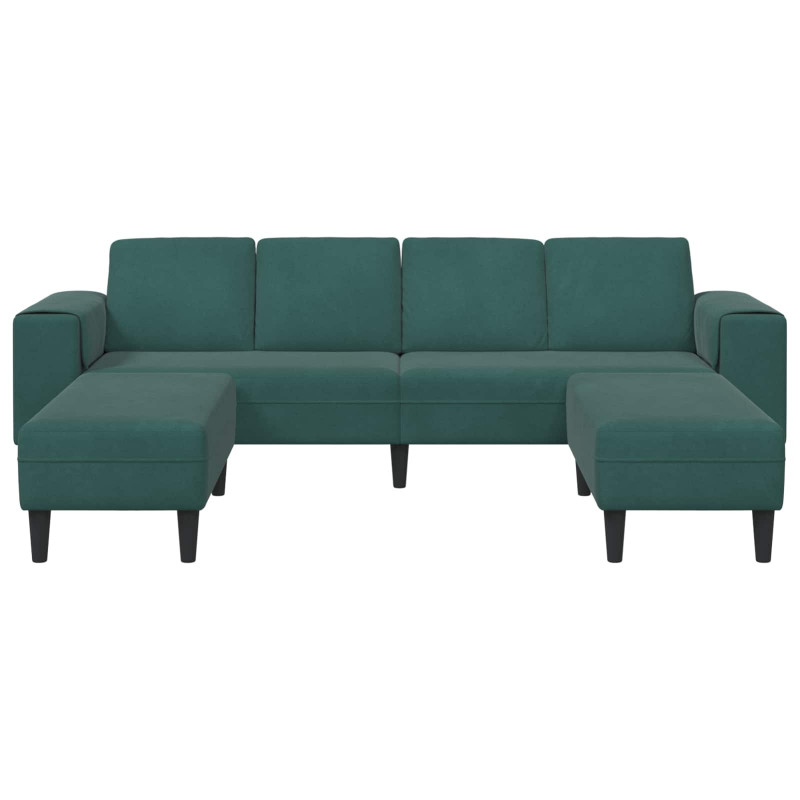 Sofa do salonu 3 pcs Ciemna zieleń
