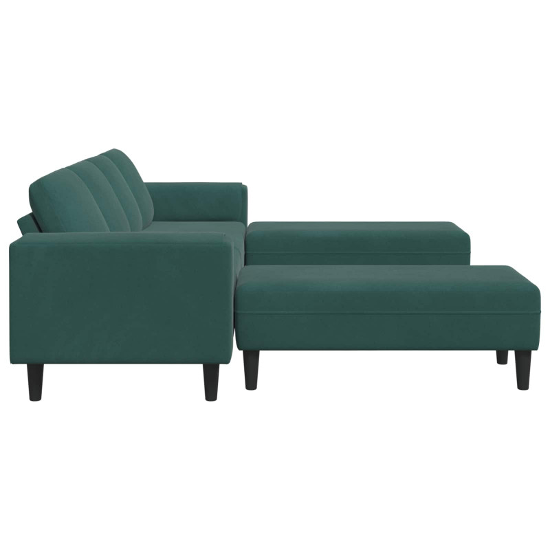Sofa do salonu 3 pcs Ciemna zieleń