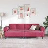 Sofa do salonu 3 pcs Czerwone wino