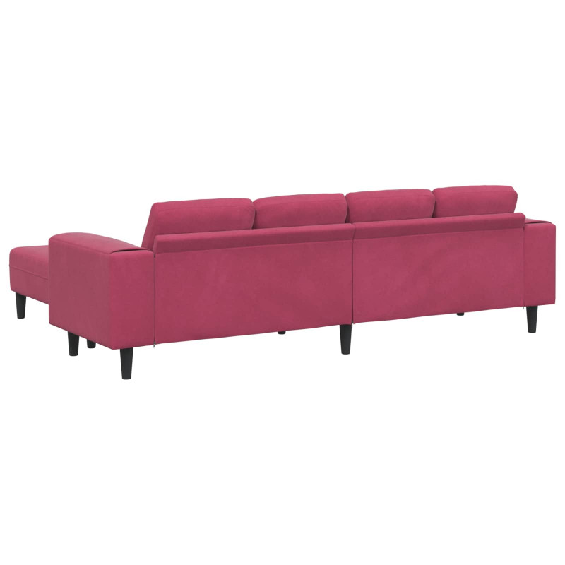 Sofa do salonu 3 pcs Czerwone wino