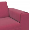 Sofa do salonu 3 pcs Czerwone wino