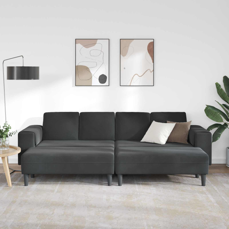 Sofa do salonu 3 pcs Czarny