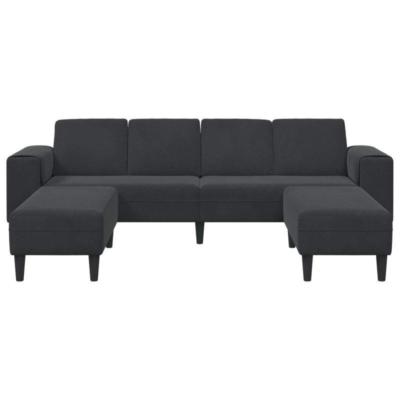 Sofa do salonu 3 pcs Czarny