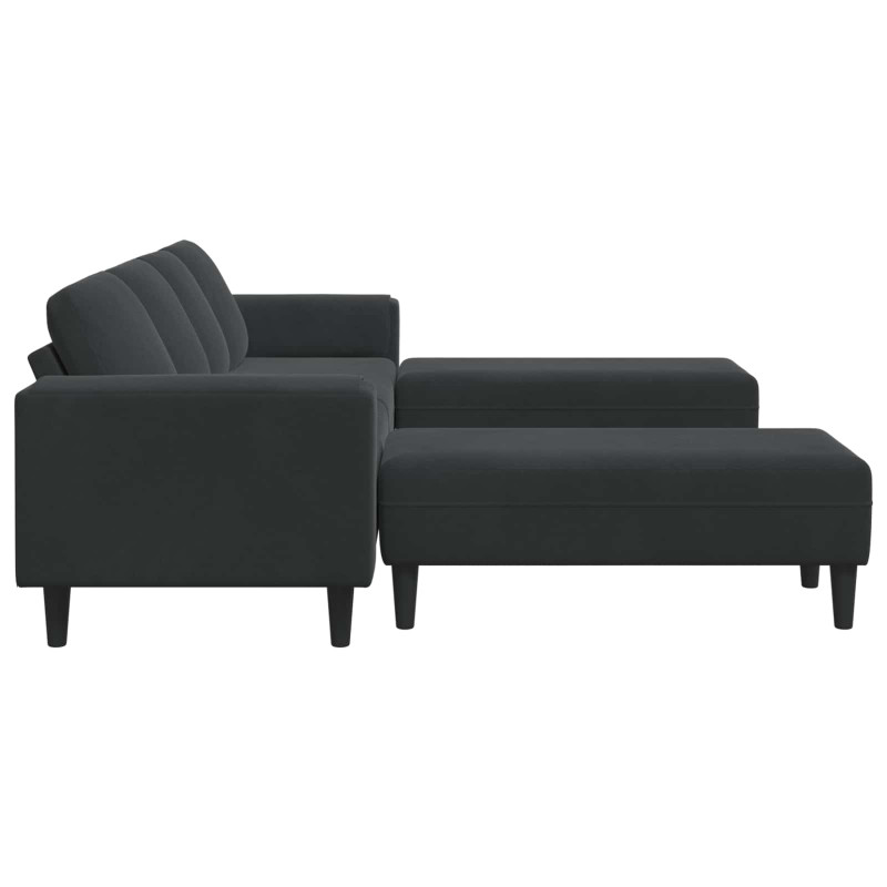 Sofa do salonu 3 pcs Czarny