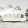 Sofa do salonu 3 pcs Kremowy