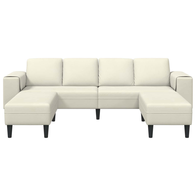Sofa do salonu 3 pcs Kremowy