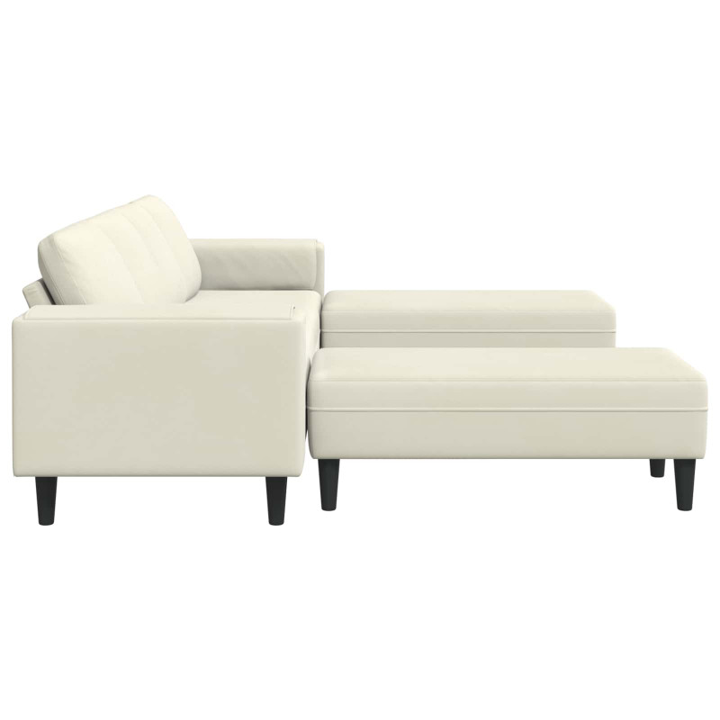 Sofa do salonu 3 pcs Kremowy