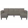 Sofa z poduszką Jasnoszary 250 x 188 x 76 cm Tkanina sztruksowa
