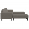 Sofa z poduszką Jasnoszary 250 x 188 x 76 cm Tkanina sztruksowa