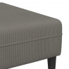 Sofa z poduszką Jasnoszary 250 x 188 x 76 cm Tkanina sztruksowa