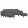 Sofa Ciemnoszary 250 x 188 x 76 cm Tkanina sztruksowa