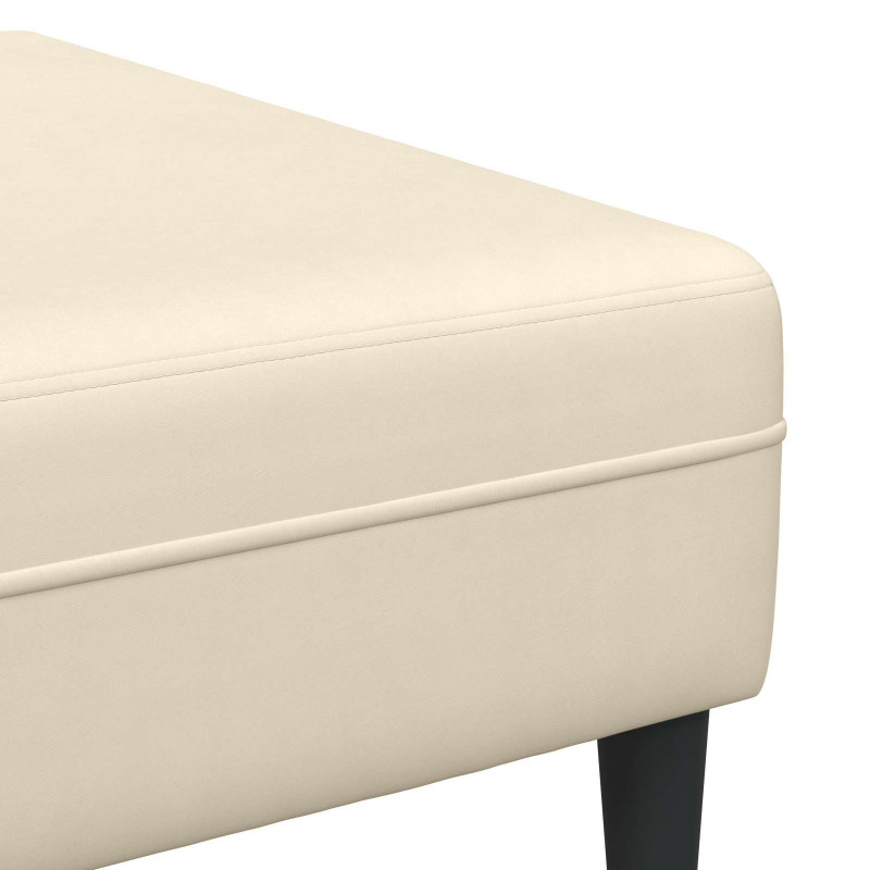 Sofa z poduszką Kremowy 250 x 188 x 76 cm Tkanina sztruksowa