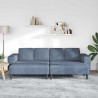 Sofa z poduszką Niebieski 250 x 188 x 76 cm Tkanina sztruksowa