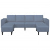 Sofa z poduszką Niebieski 250 x 188 x 76 cm Tkanina sztruksowa