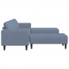 Sofa z poduszką Niebieski 250 x 188 x 76 cm Tkanina sztruksowa