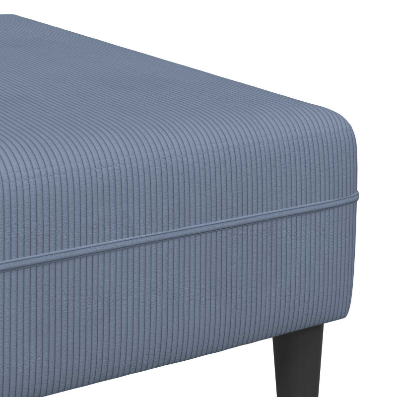 Sofa z poduszką Niebieski 250 x 188 x 76 cm Tkanina sztruksowa