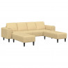 Sofa Szary zielony 250 x 188 x 76 cm Tkanina sztruksowa