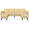 Sofa Szary zielony 250 x 188 x 76 cm Tkanina sztruksowa