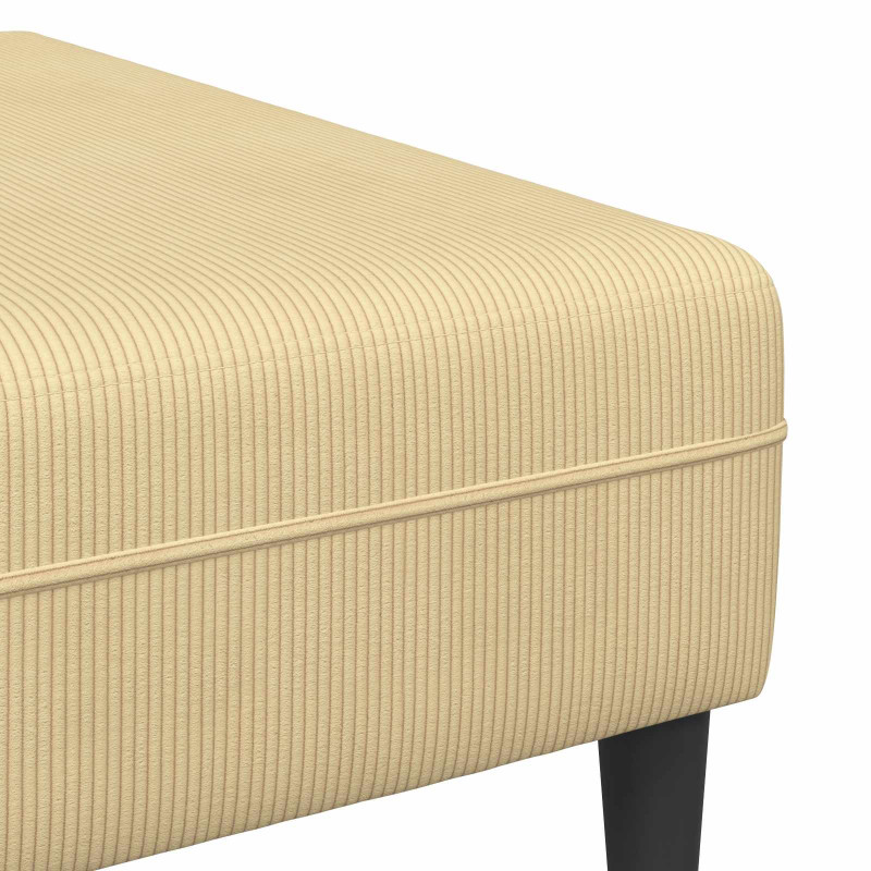 Sofa Szary zielony 250 x 188 x 76 cm Tkanina sztruksowa