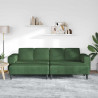 Sofa Ciemna zieleń 250 x 188 x 76 cm Tkanina sztruksowa