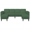 Sofa Ciemna zieleń 250 x 188 x 76 cm Tkanina sztruksowa
