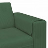 Sofa Ciemna zieleń 250 x 188 x 76 cm Tkanina sztruksowa