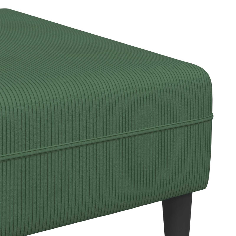 Sofa Ciemna zieleń 250 x 188 x 76 cm Tkanina sztruksowa